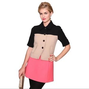 kate spade Camel & Black Dahlia Colorblock Jacket